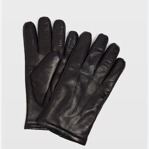 Club Monaco Black Leather Men's Gloves